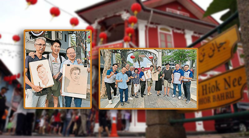 现身文化街“画进老街”活动-陈之财当模特儿添欢乐